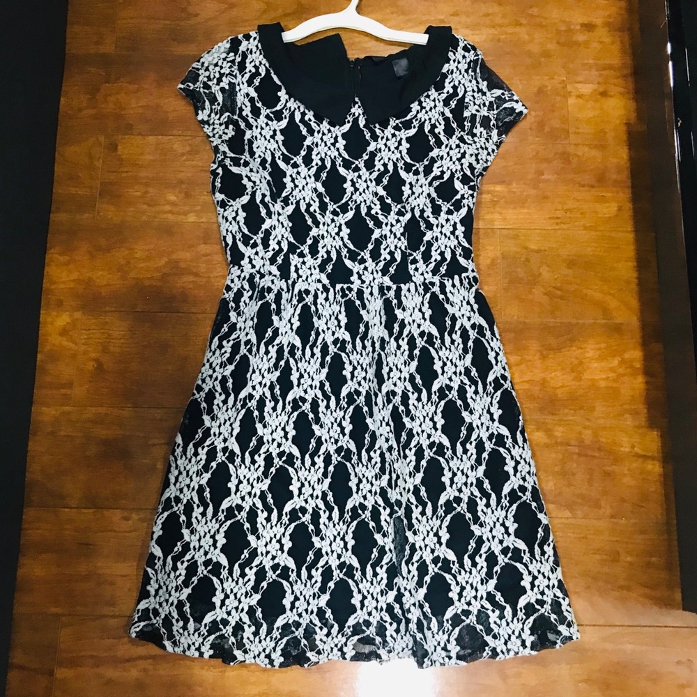 Petticoat Alley White and Black Dress